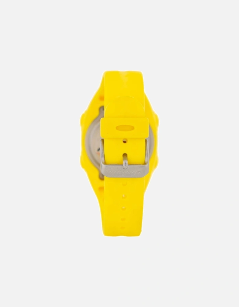Quartz Digital Rubber Case Watch with Buckle Clasp Unisex - Yellow