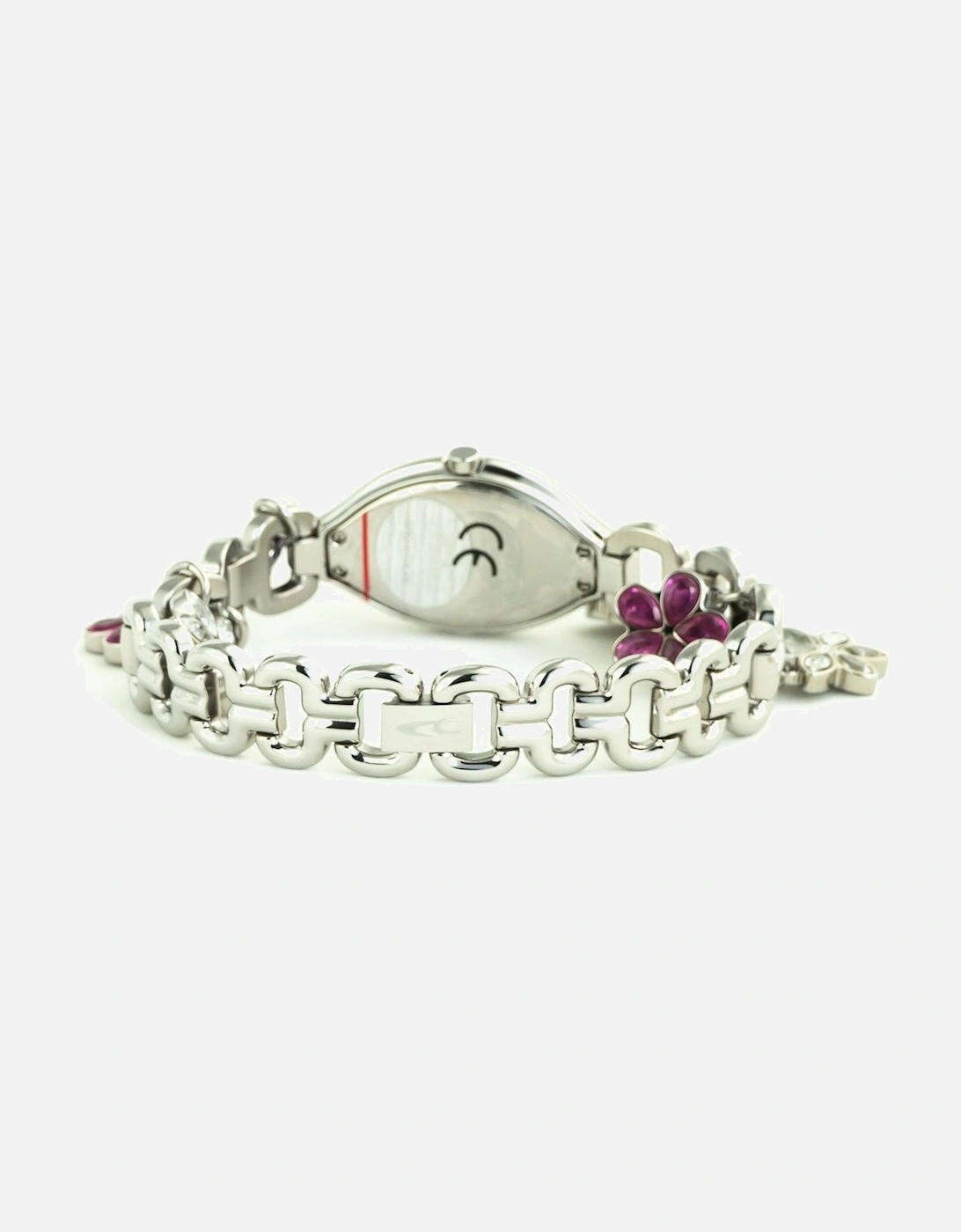Steel Quartz Analog Watch with Ornamental Horse Women - Silver Watches
