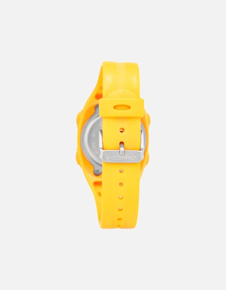Quartz Digital Rubber Case Watch with Green Dial Unisex - Orange