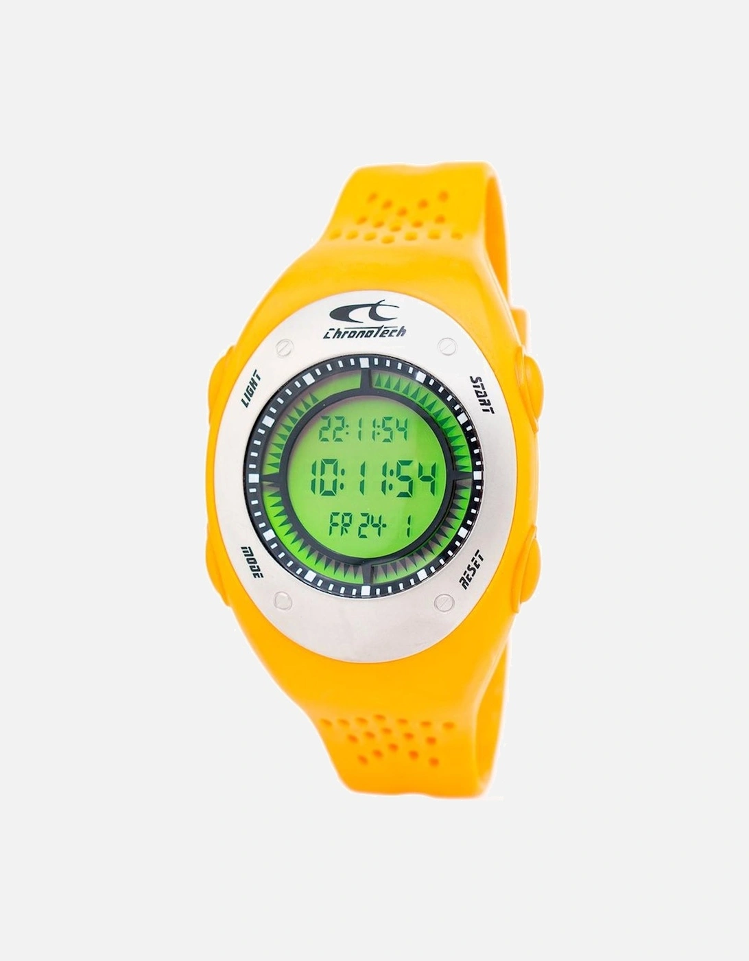 Quartz Digital Rubber Case Watch with Green Dial Unisex - Orange, 3 of 2