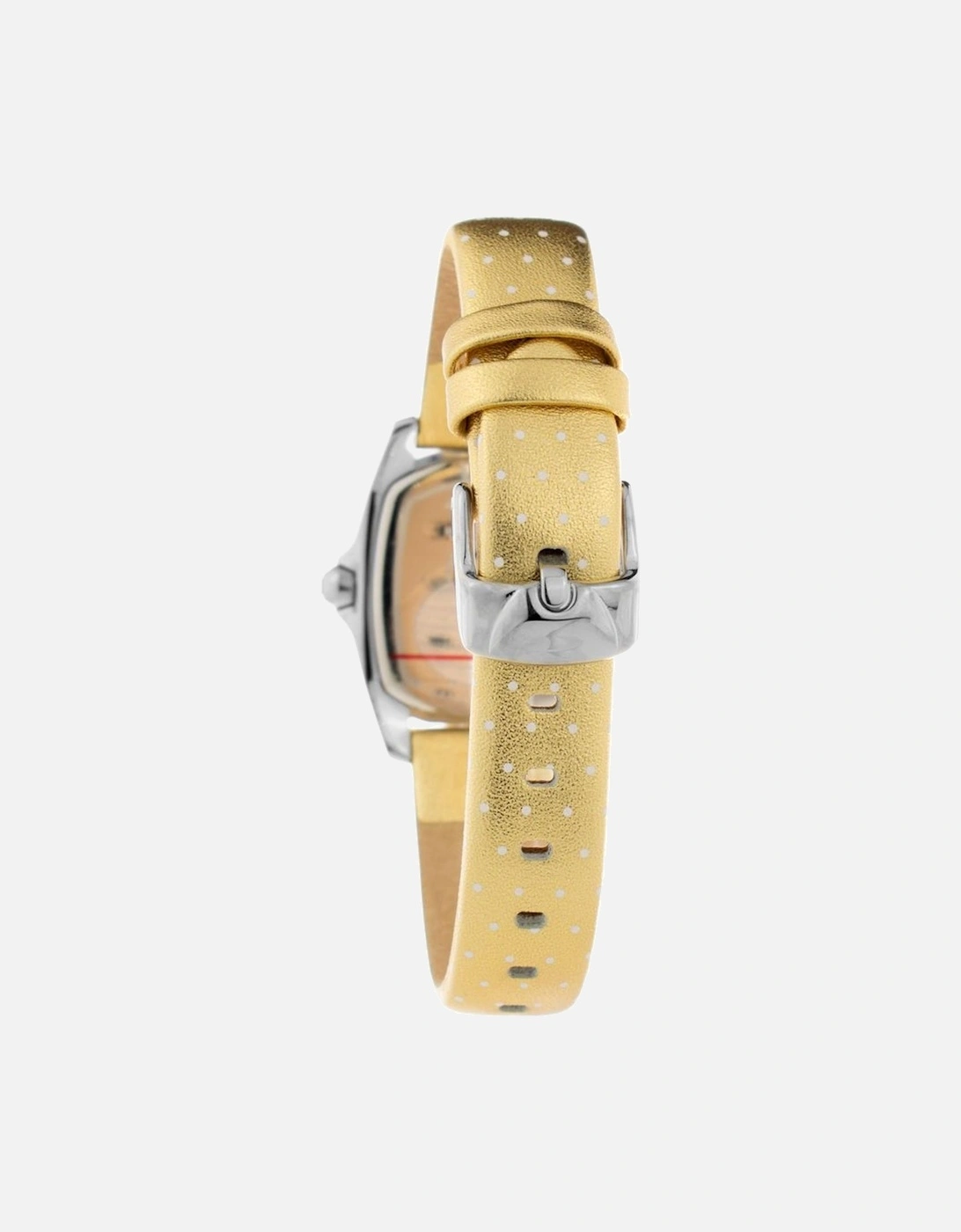 Quartz Analogue Steel Case Leather Bracelet Watch Women - Gold Watches