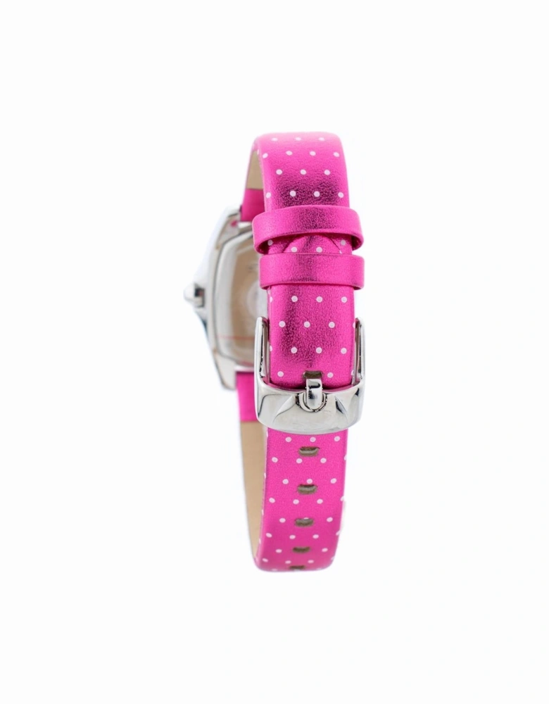 Quartz Analog Steel Case Leather Bracelet Watch Women - Multicolor