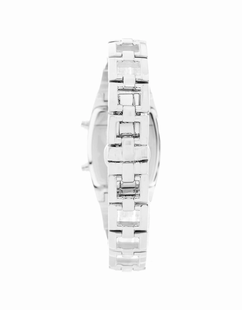 Quartz Digital Steel Case Sport Watch Women - Silver Watches