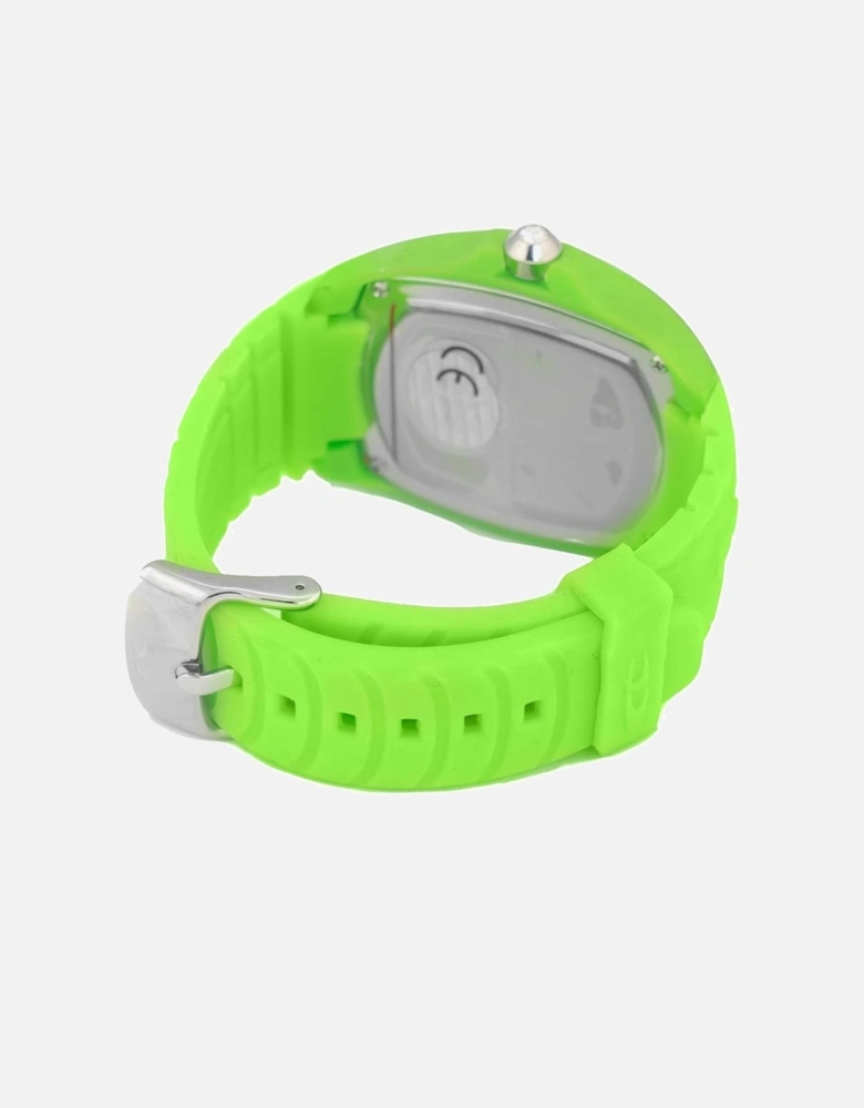 Quartz Analog Polycarbonate Case Rubber Bracelet Watch Unisex - Green