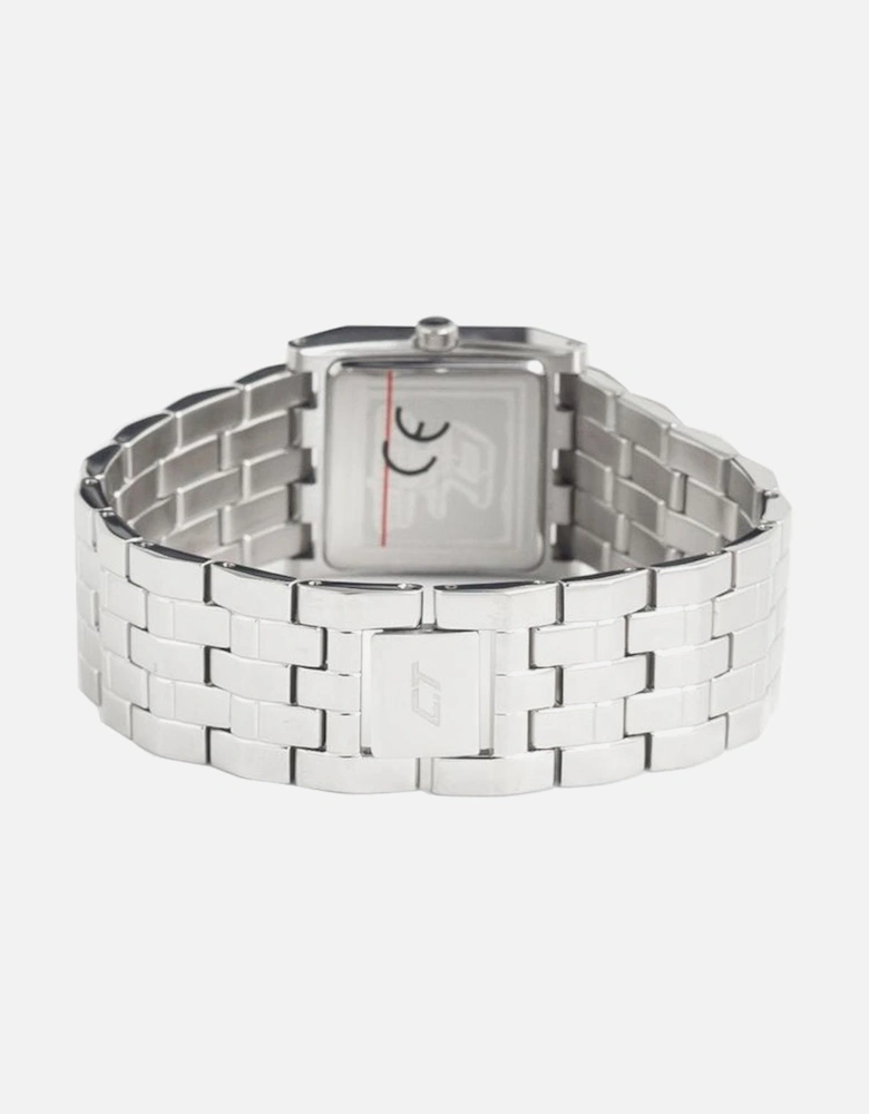Quartz Analog Steel Case Watch with Blue Dial Women - Silver Watches