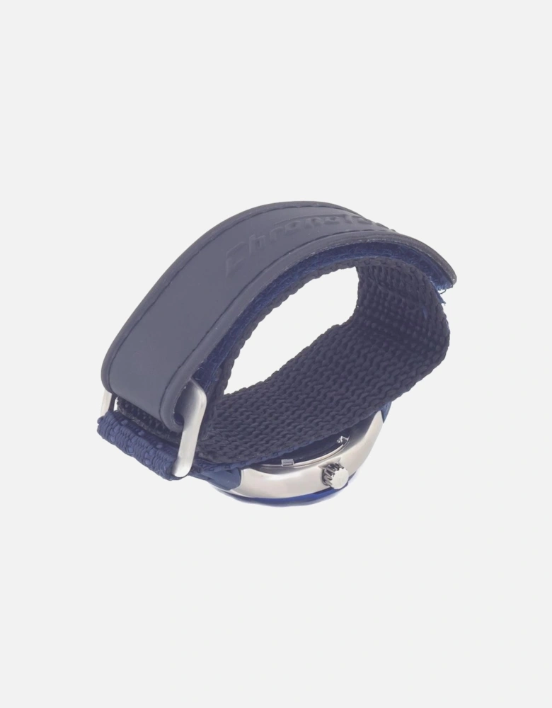 Quartz Analog Steel Case Textile Bracelet Watch Women - Blue Watches