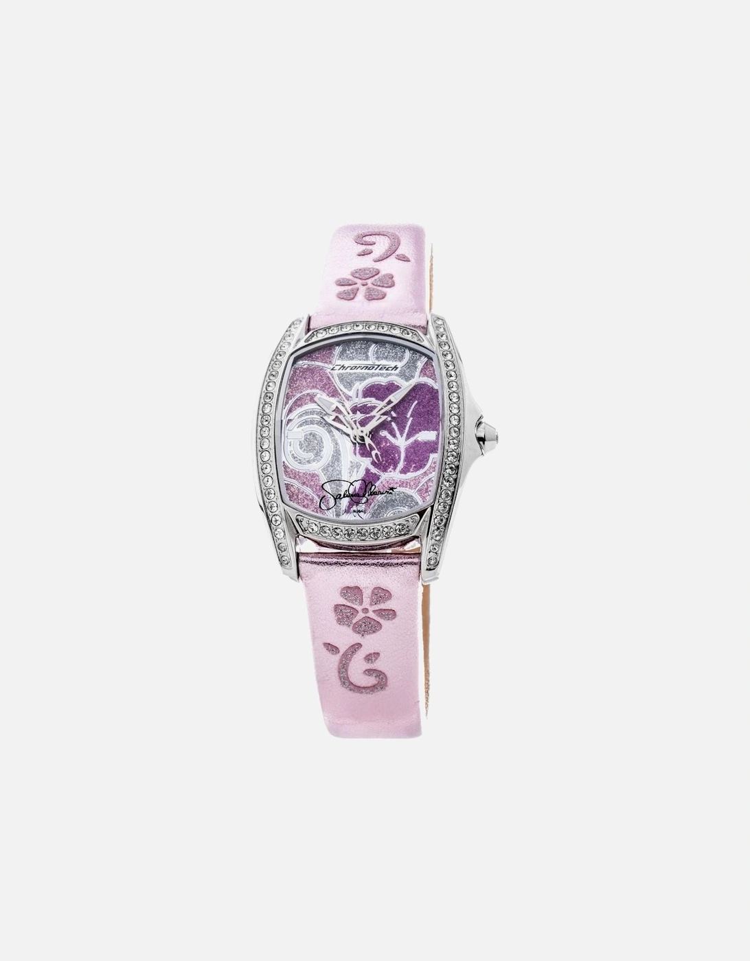 Quartz Analog Steel Case Leather Bracelet Watch Women - Multicolor, 3 of 2