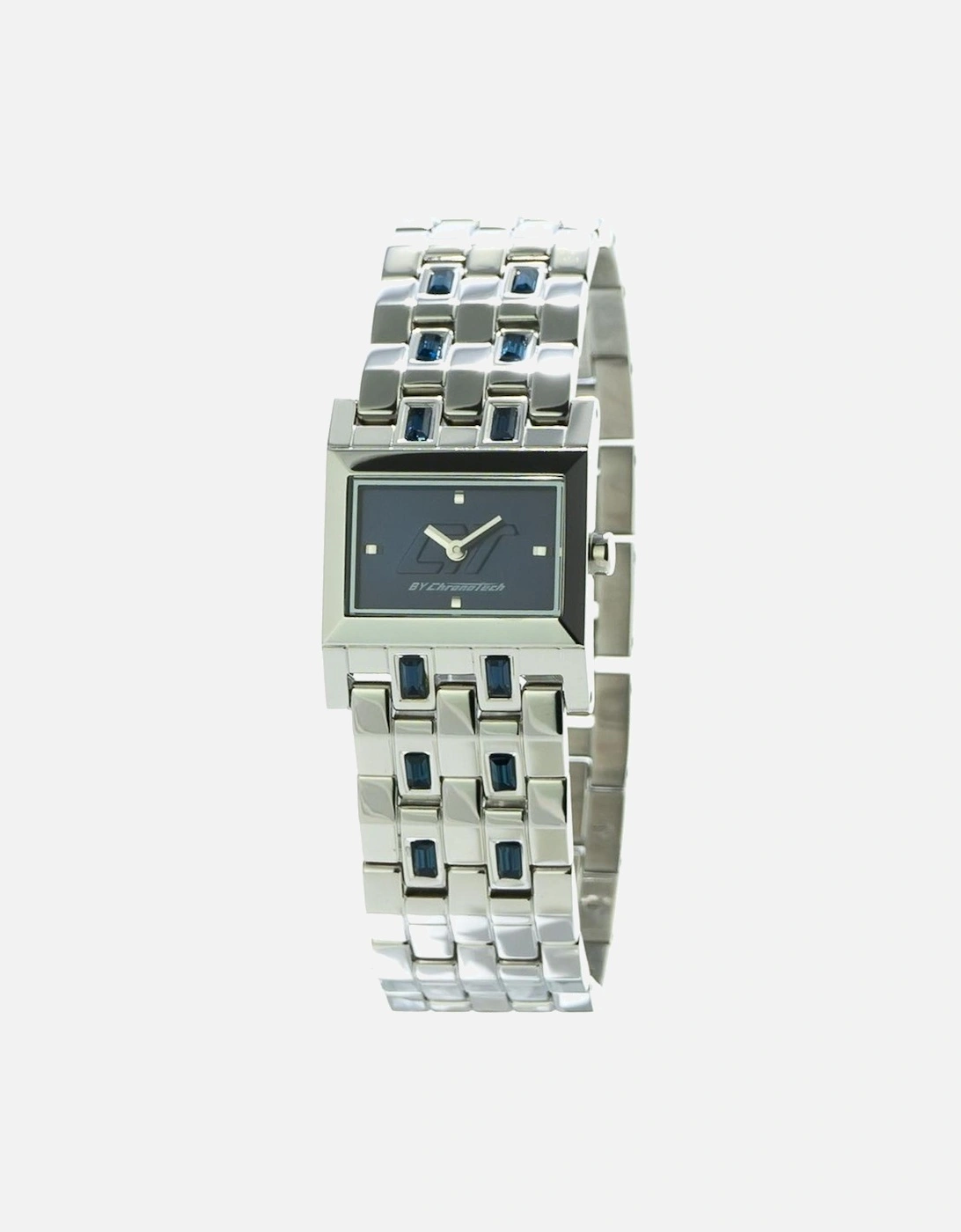Steel Quartz Analog Watch with Blue Dial Women - Silver Watches, 3 of 2