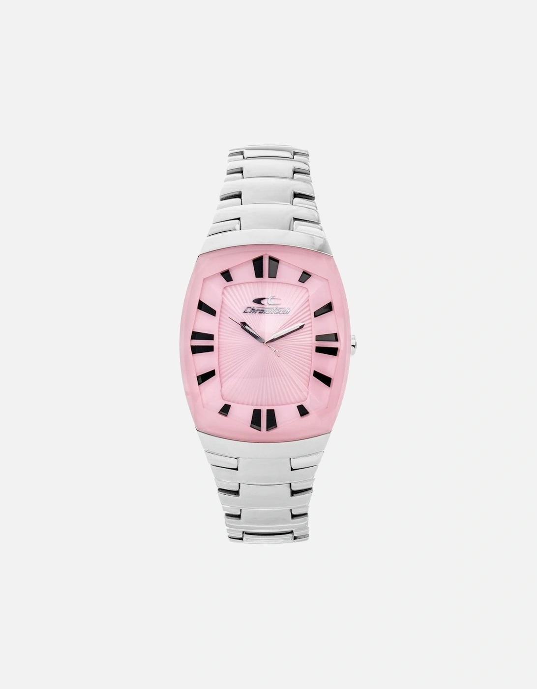 Quartz Steel Analog Watch with Pink Dial Women - Silver Watches, 3 of 2