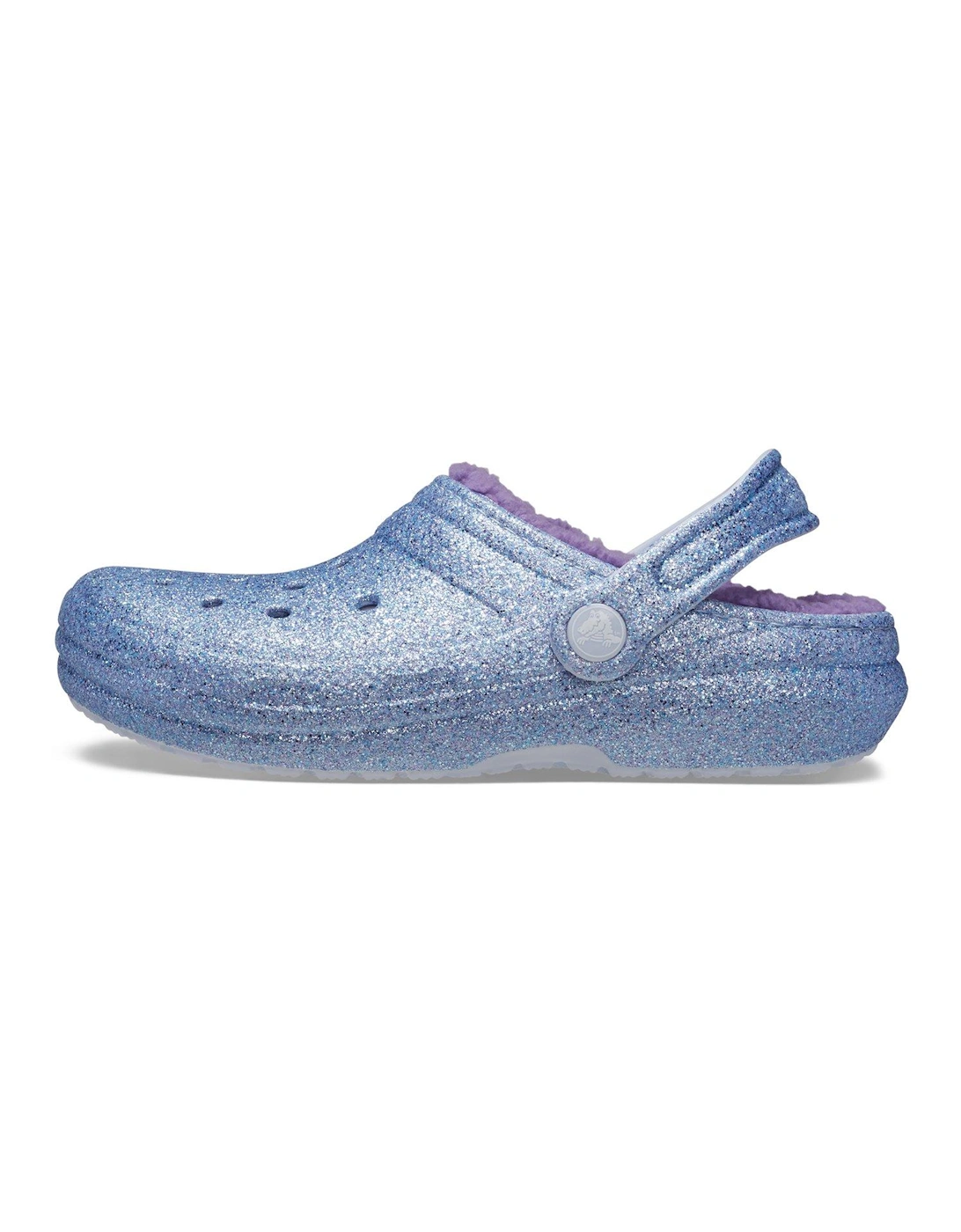 Kids Classic Lined Glitter Clog - Purple