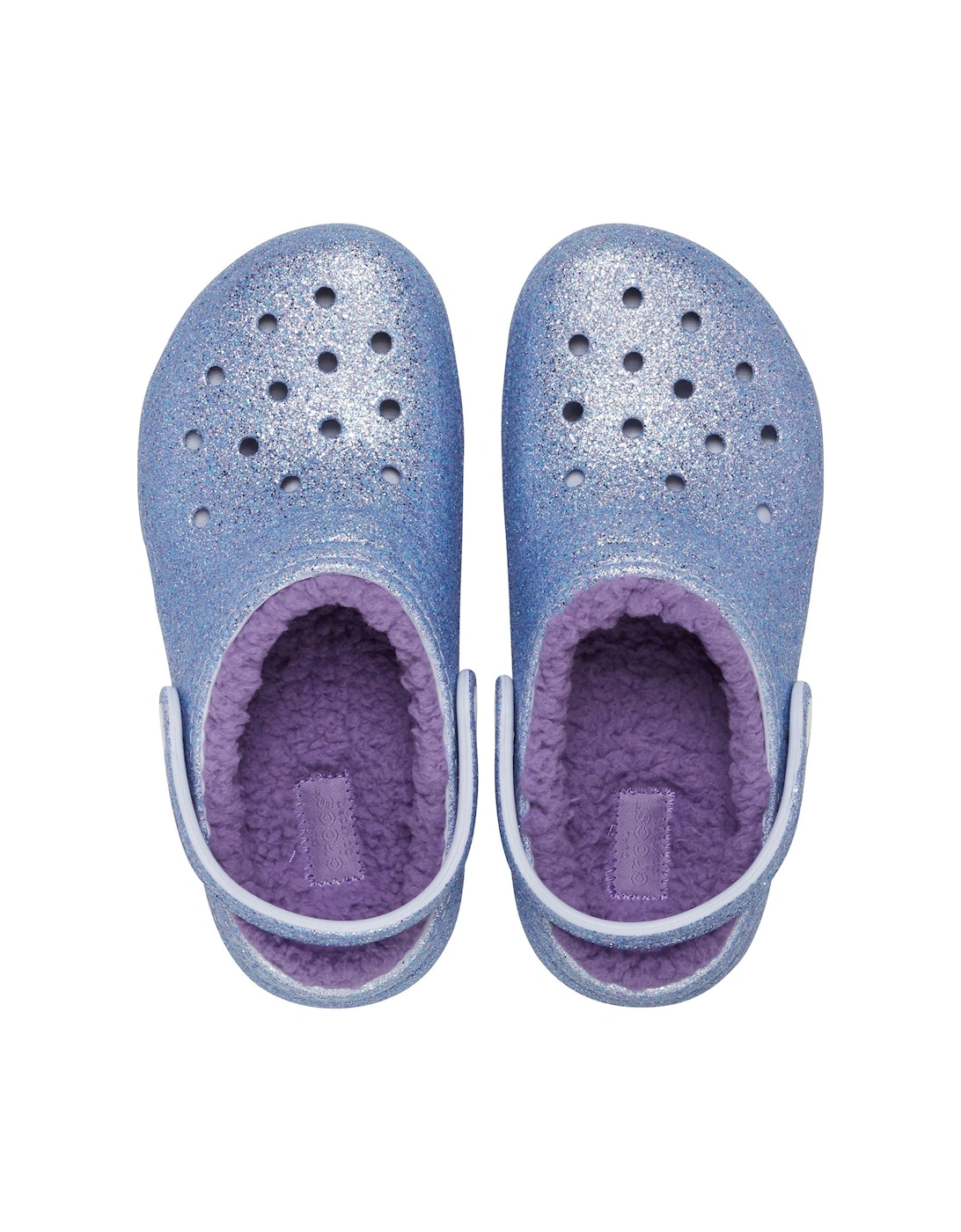 Kids Classic Lined Glitter Clog - Purple