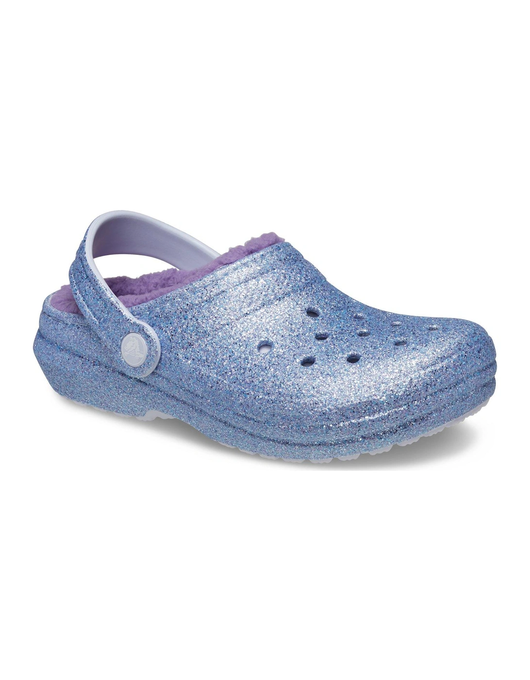 Kids Classic Lined Glitter Clog - Purple