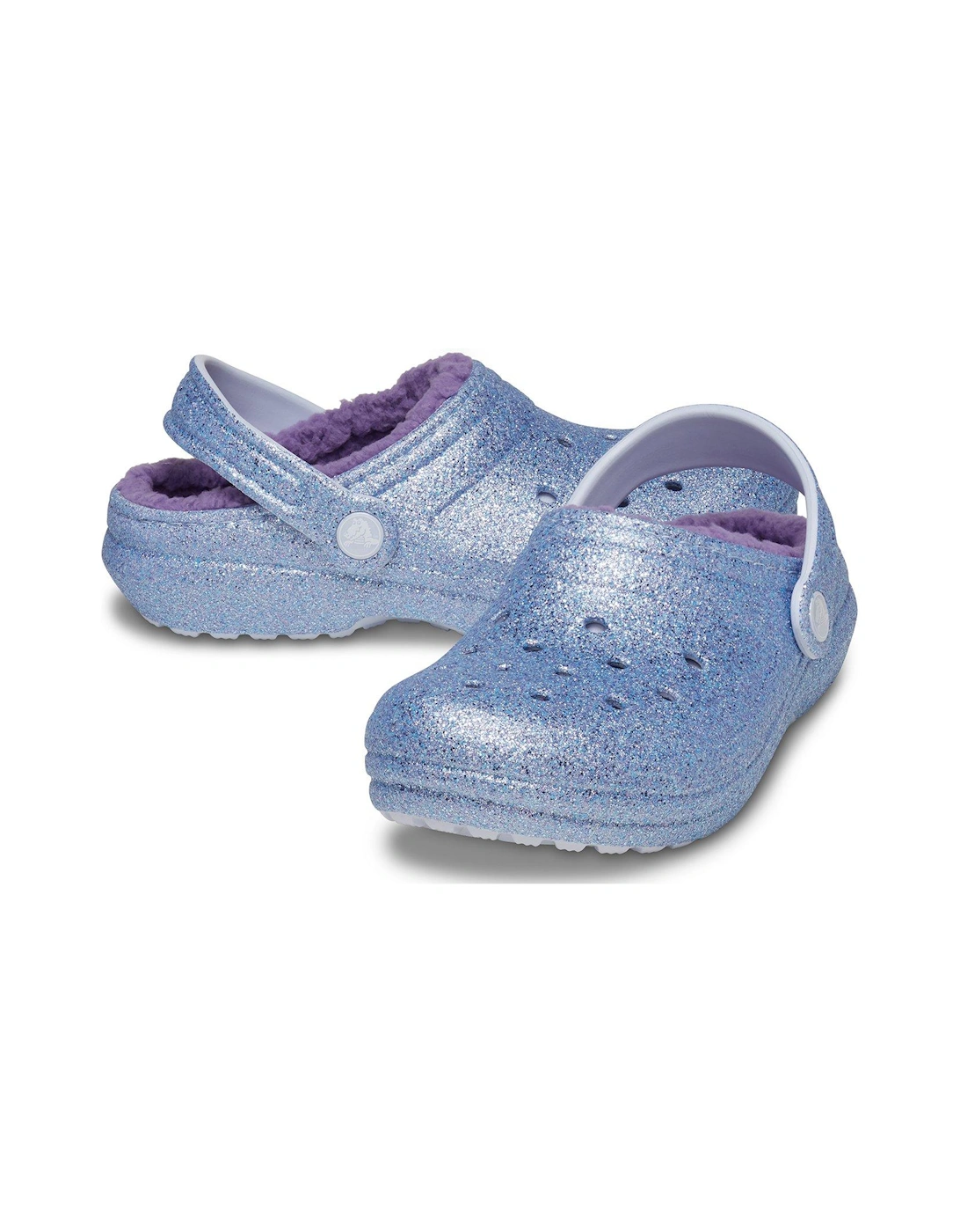 Kids Classic Lined Glitter Clog - Purple