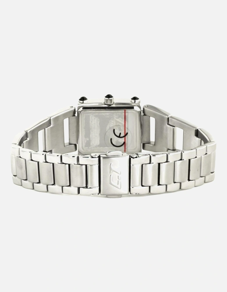Quartz Analog Steel Case Watch Women - Silver Watches