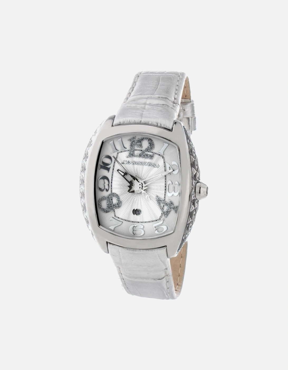 Quartz Steel Case Leather Bracelet Watch Women - Silver Watches, 3 of 2