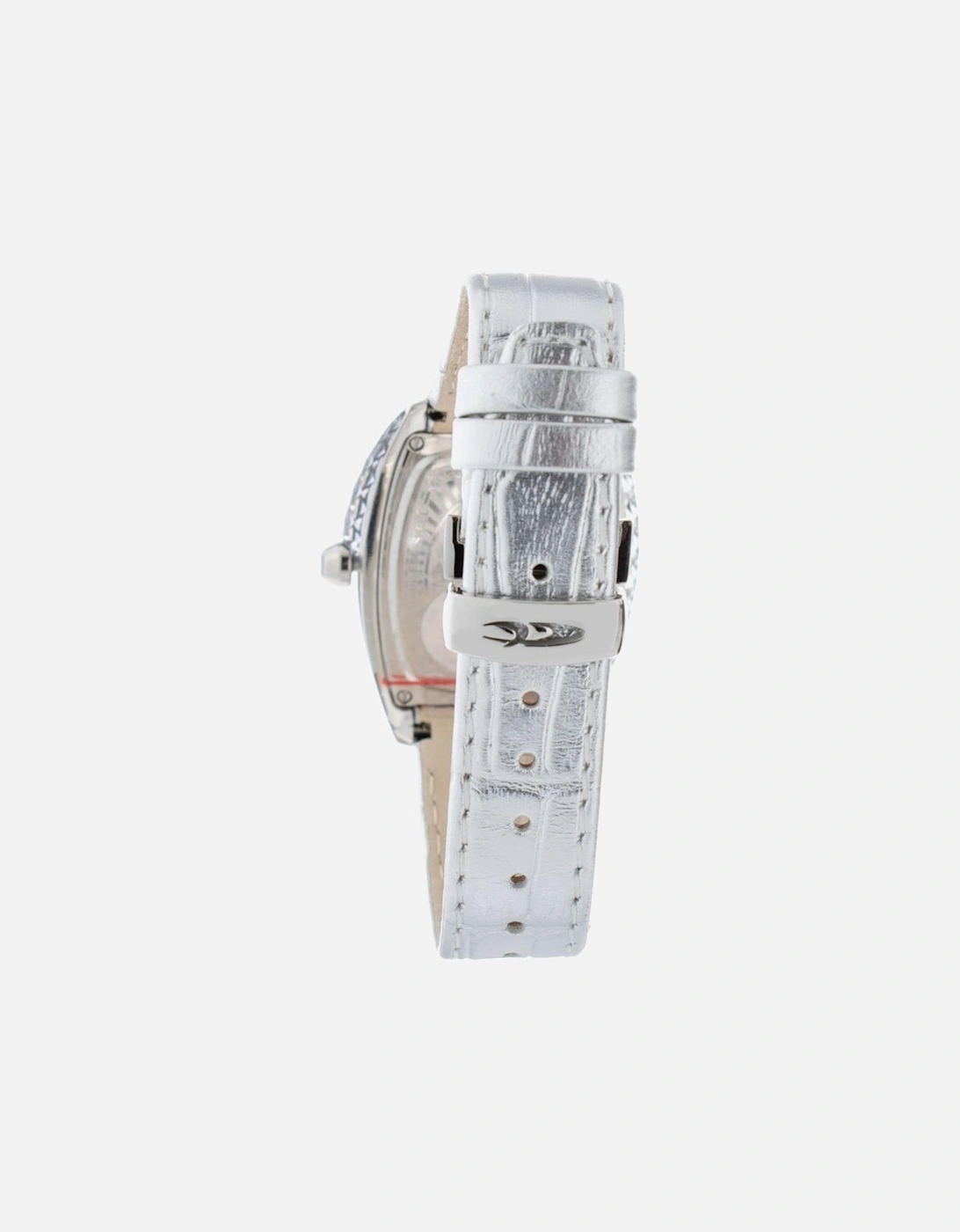 Quartz Steel Case Leather Bracelet Watch Women - Silver Watches