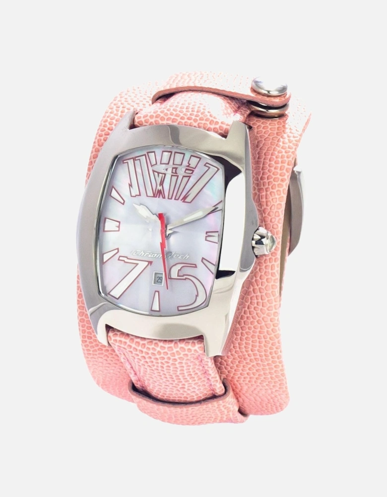 Quartz Analog Steel Case Leather Bracelet Watch Unisex - Multicolor