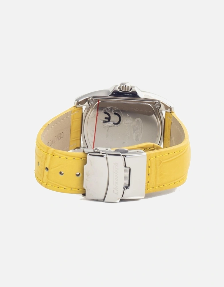 Quartz Analog Stainless Steel Case Leather Bracelet Watch Women -