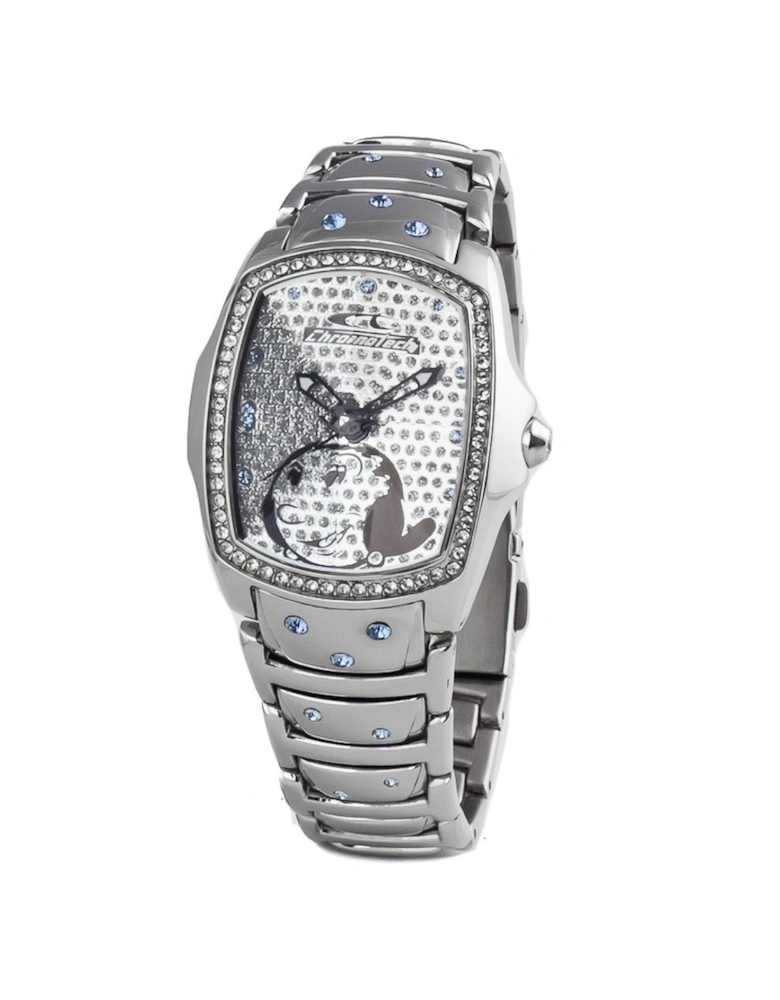 Quartz Analog Steel Case Watch Women - Silver Watches
