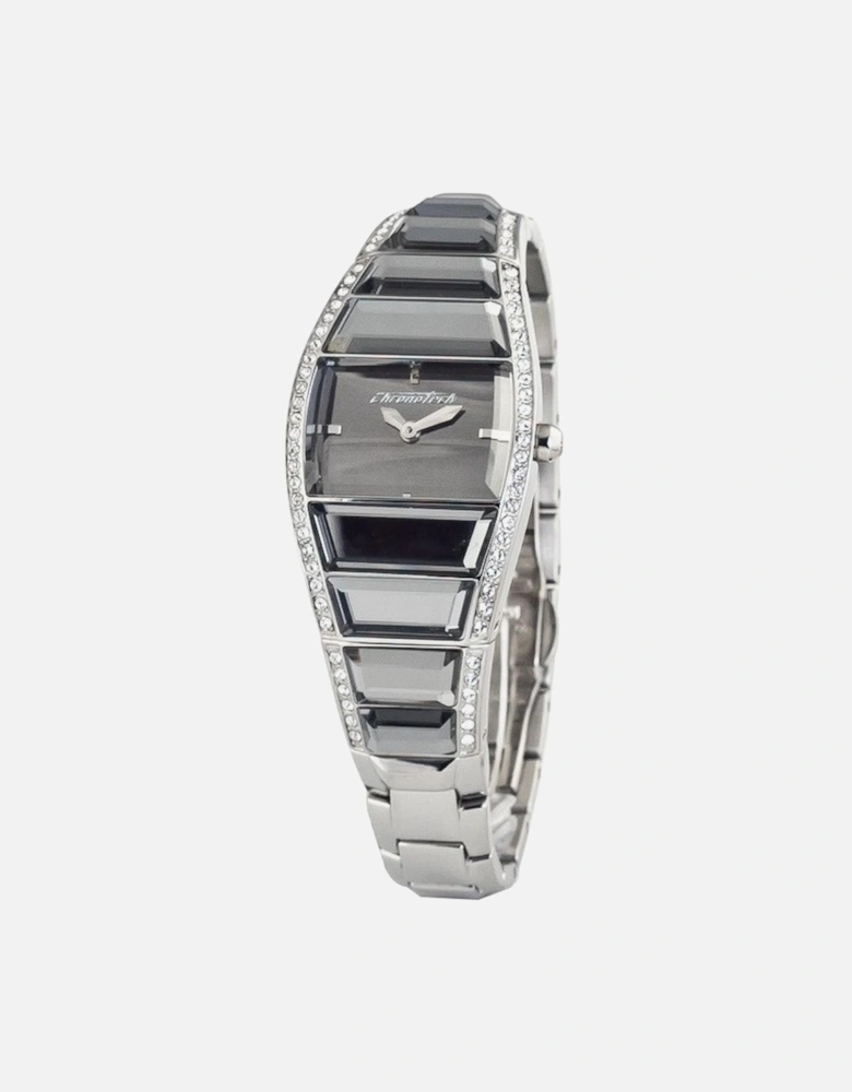 Quartz Analog Steel Case Watch Women - Silver Watches