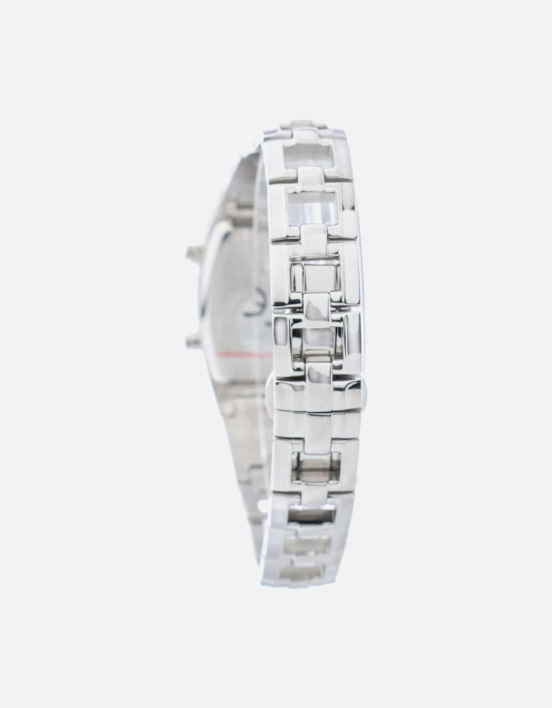 Digital Quartz Steel Case Watch Women - Silver Watches