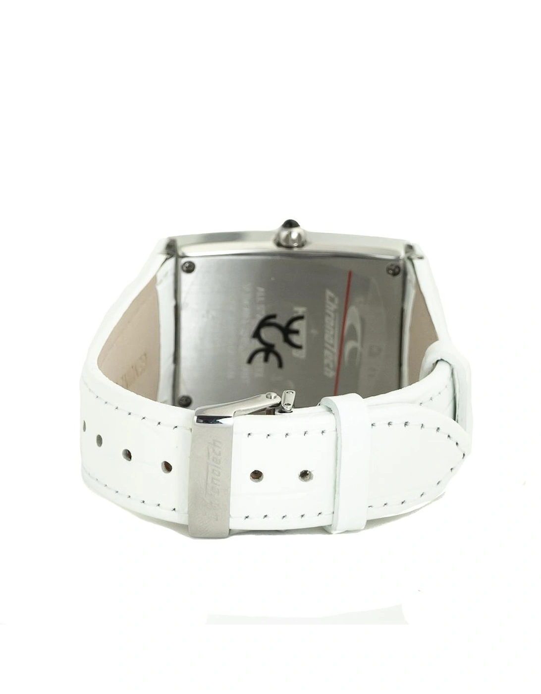 Steel Case Quartz Analog Watch with Leather Bracelet Women - White