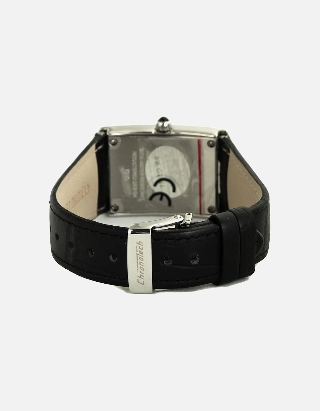 Quartz Analog Steel Case Leather Bracelet Watch Women - Black Watches