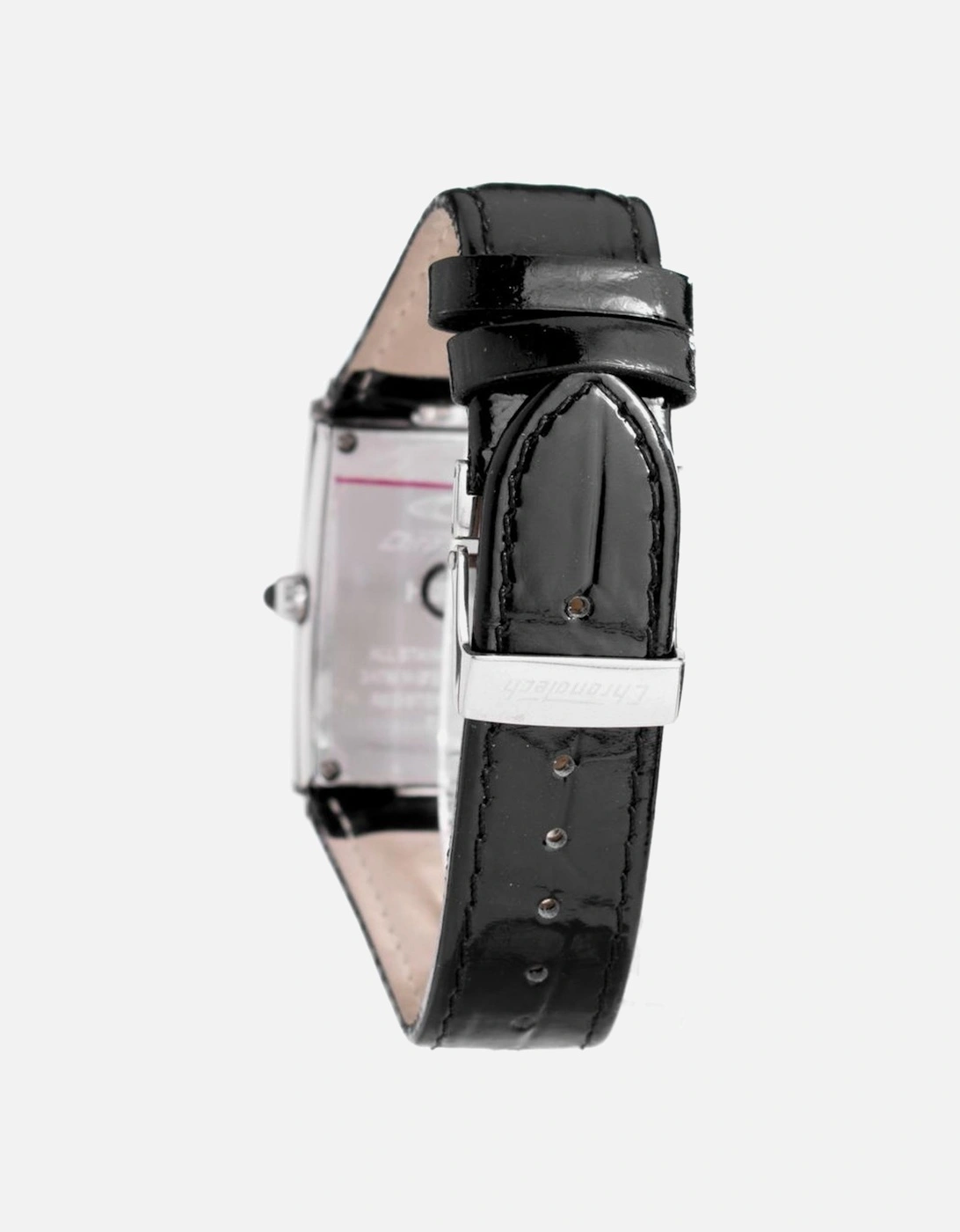 Quartz Analog Steel Case Leather Bracelet Watch Unisex - Black Unisex