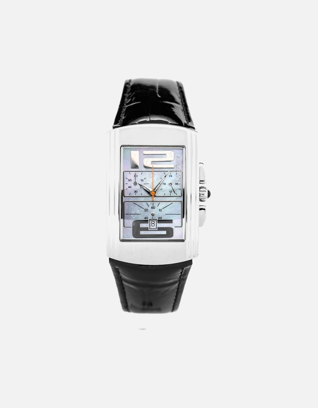 Quartz Analogue Steel Case Leather Bracelet Watch Unisex - Black, 3 of 2