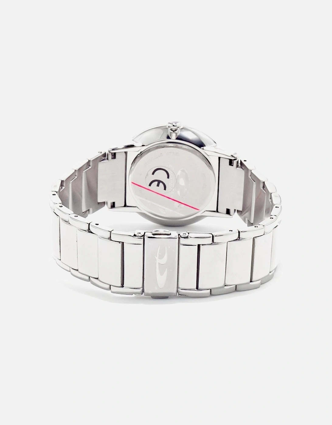 Steel Analog Quartz Watch with Blue Dial Women - Silver Watches