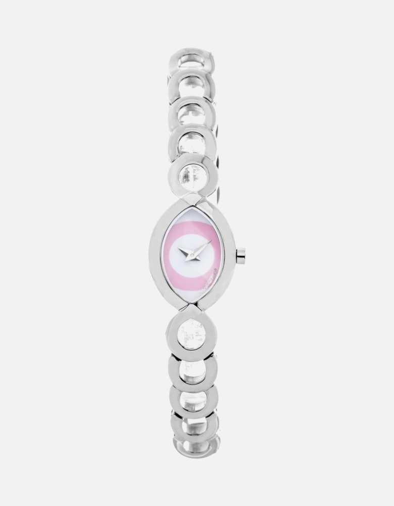 Quartz Analog Steel Case Watch Women - Silver Watches