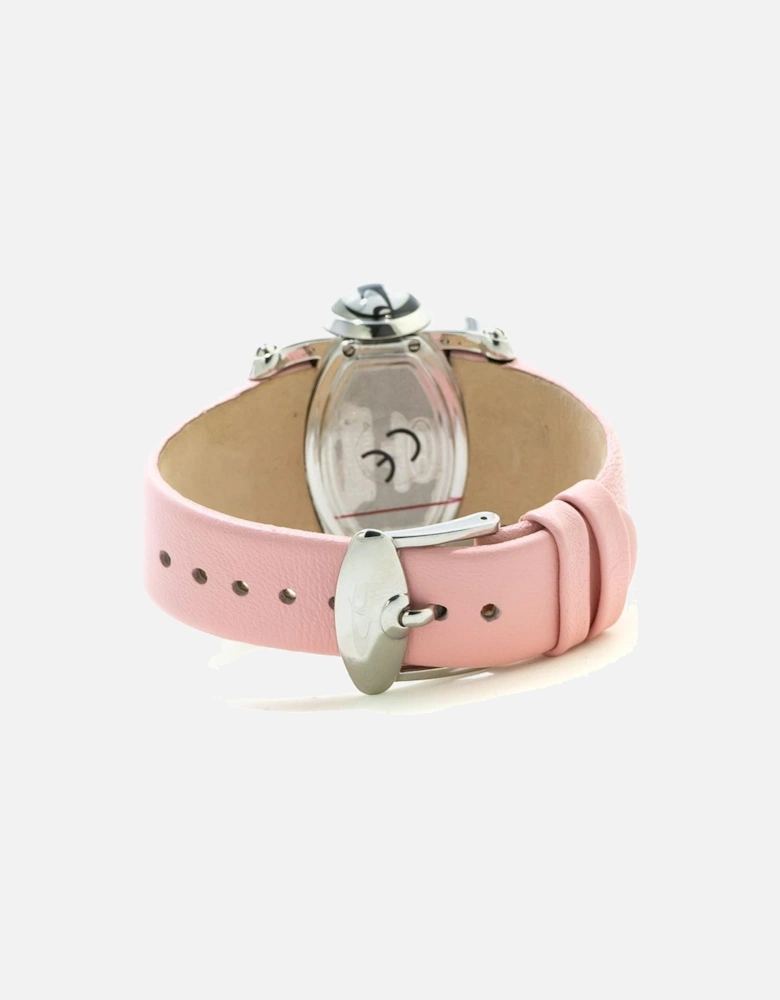 Quartz Analog Steel Case Leather Bracelet Watch Women - Multicolor