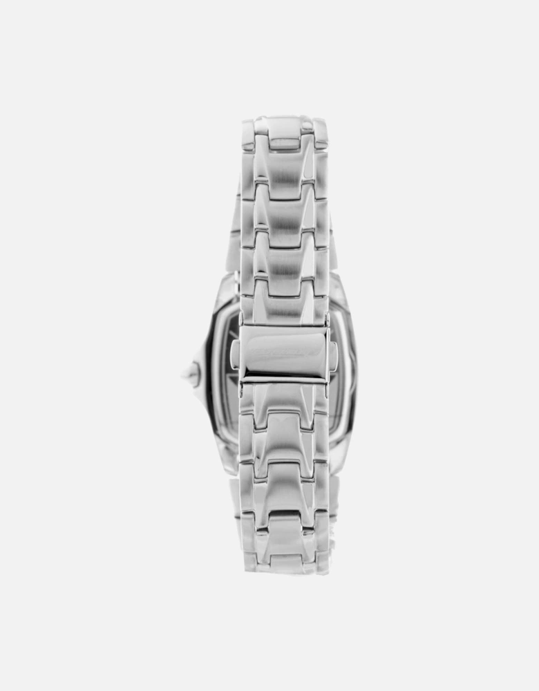 Steel Quartz Analog Watch with Red Dial Women - Silver Watches