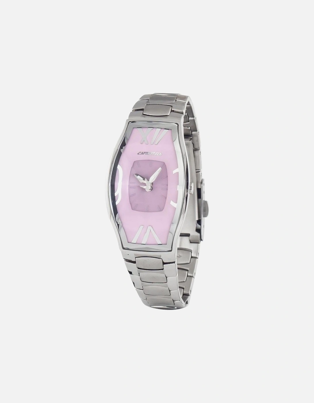 Steel Quartz Analog Watch with UV Filter Women - Silver Watches, 3 of 2