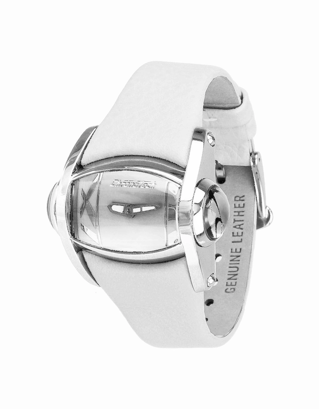 Steel Case Quartz Analog Watch with Leather Bracelet Women - White, 2 of 1