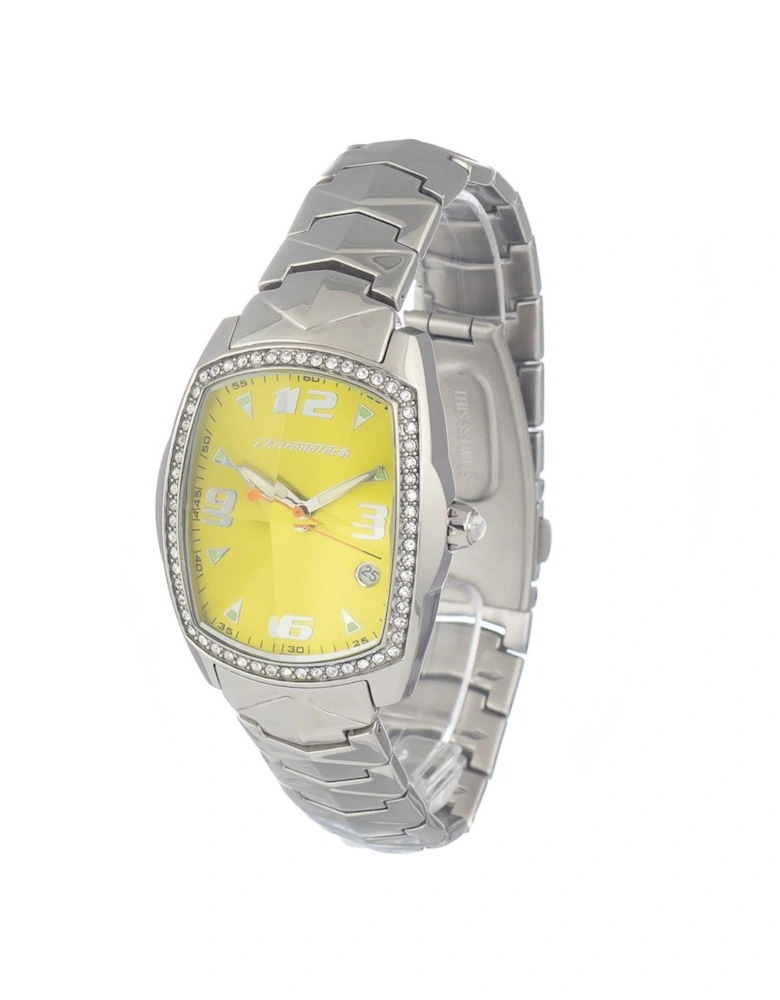 Steel Quartz Analog Watch with Date Function Women - Silver Watches