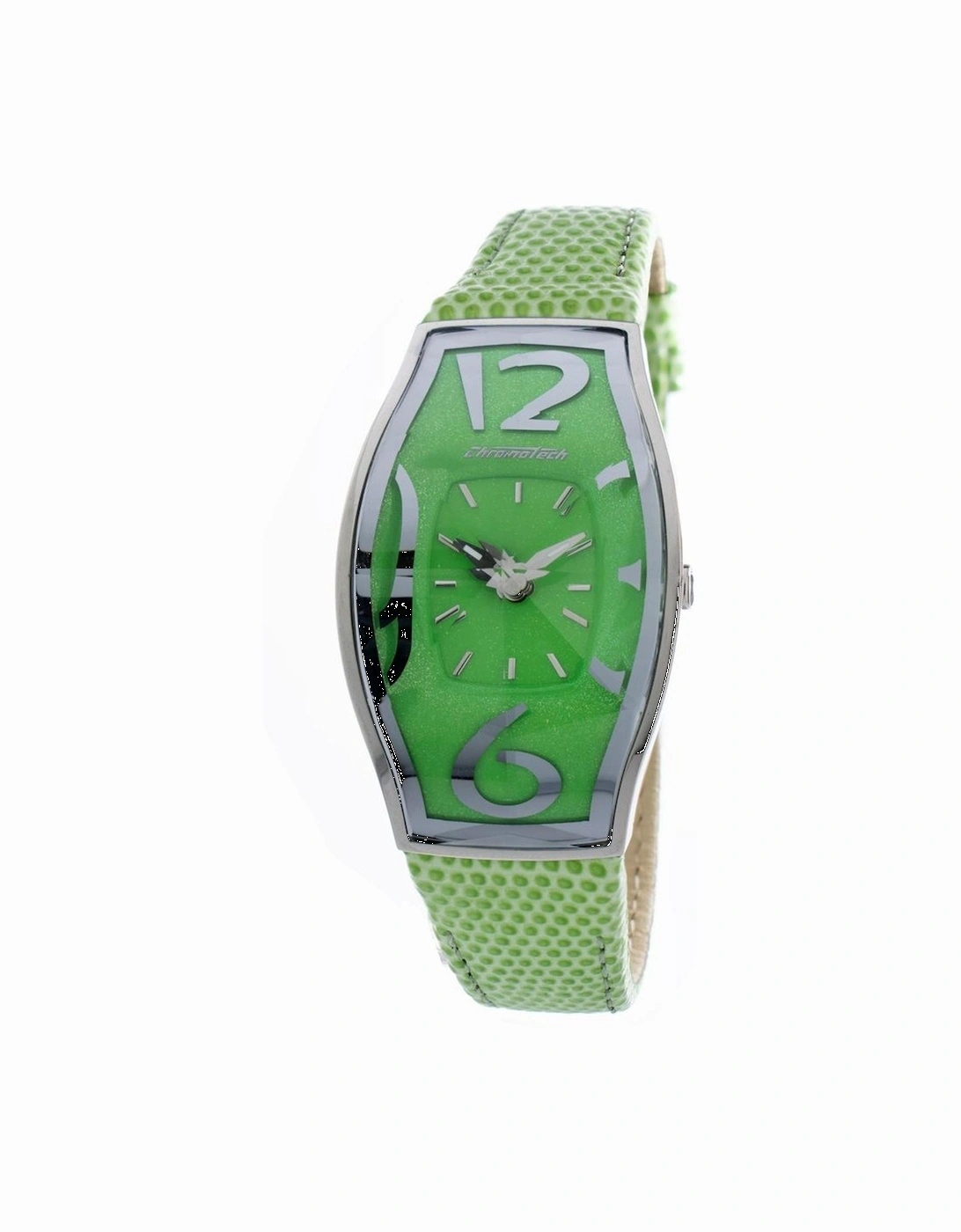 Quartz Analog Steel Case Leather Bracelet Watch Women - Green Watches, 3 of 2