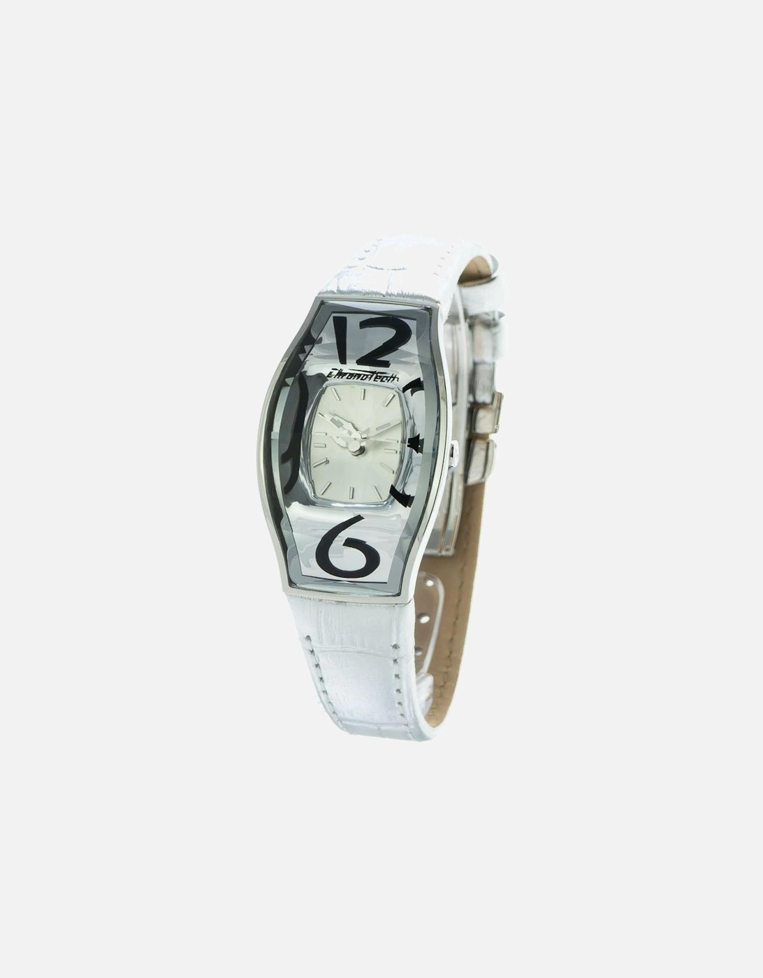 Quartz Analog Steel Case Leather Bracelet Watch Women - Silver Watches, 3 of 2