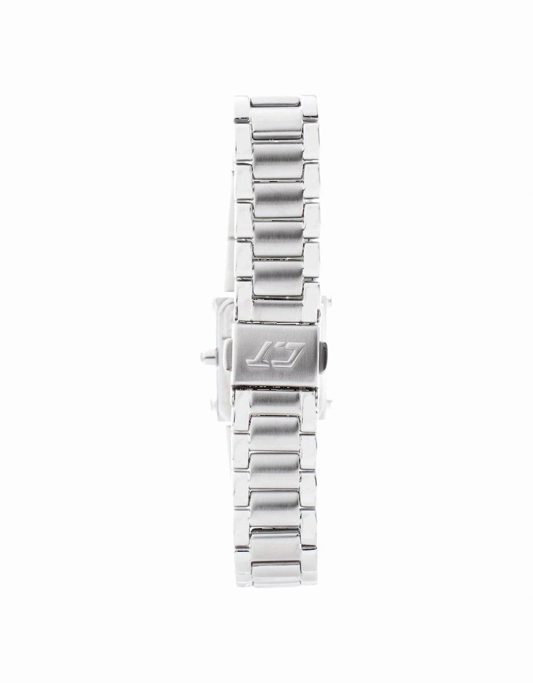 Quartz Steel Analog Watch with Pink Dial Women - Silver Watches