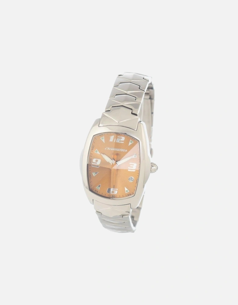 Quartz Analog Steel Watch with Date Function Women - Silver Watches