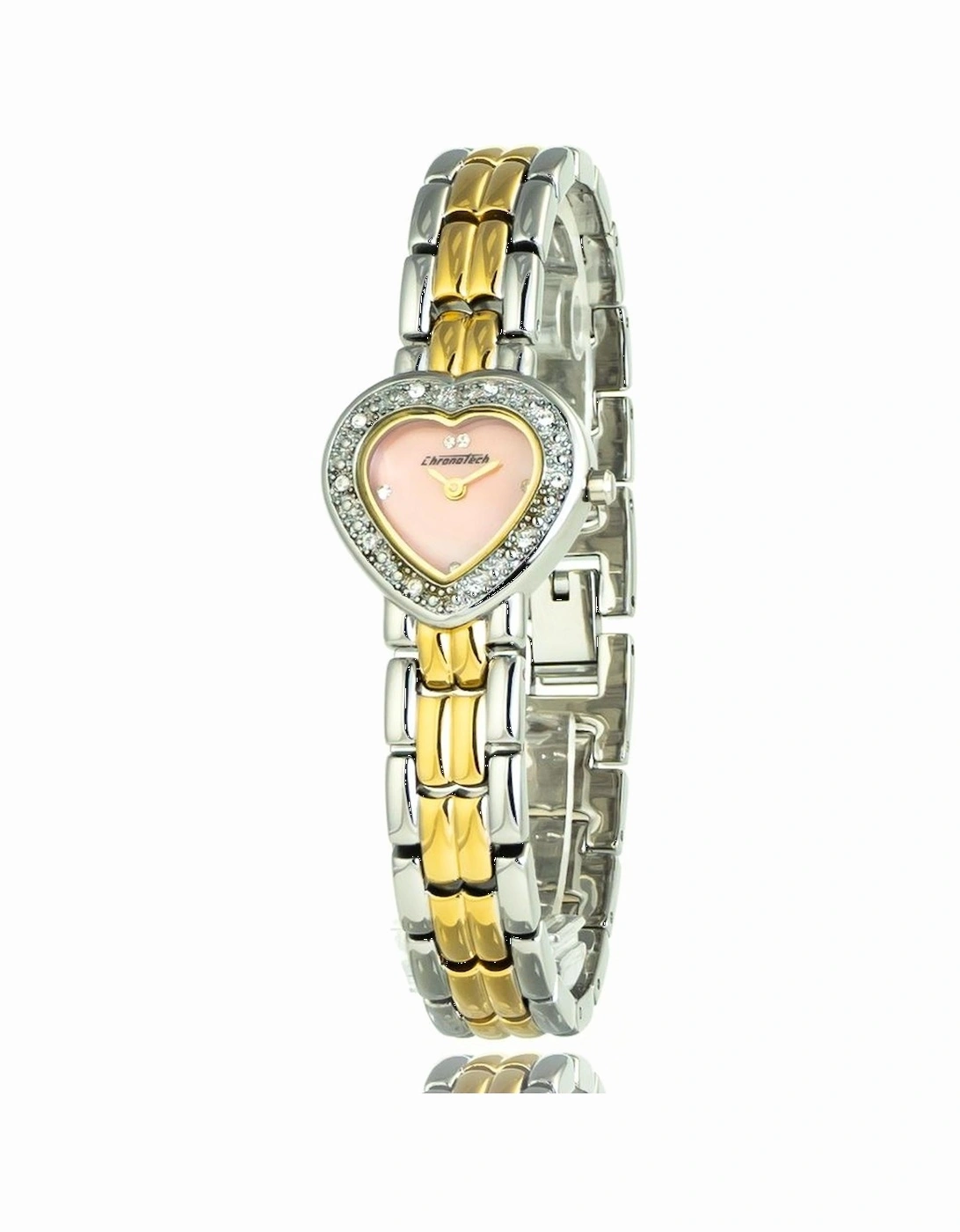 Quartz Analog Steel Case Pink Dial Watch Women - Silver Watches, 3 of 2