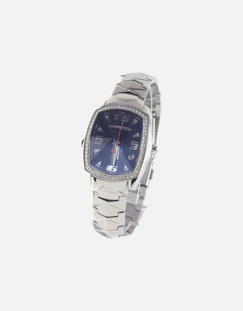 Stainless Steel Quartz Analog Watch Women - Silver Watches
