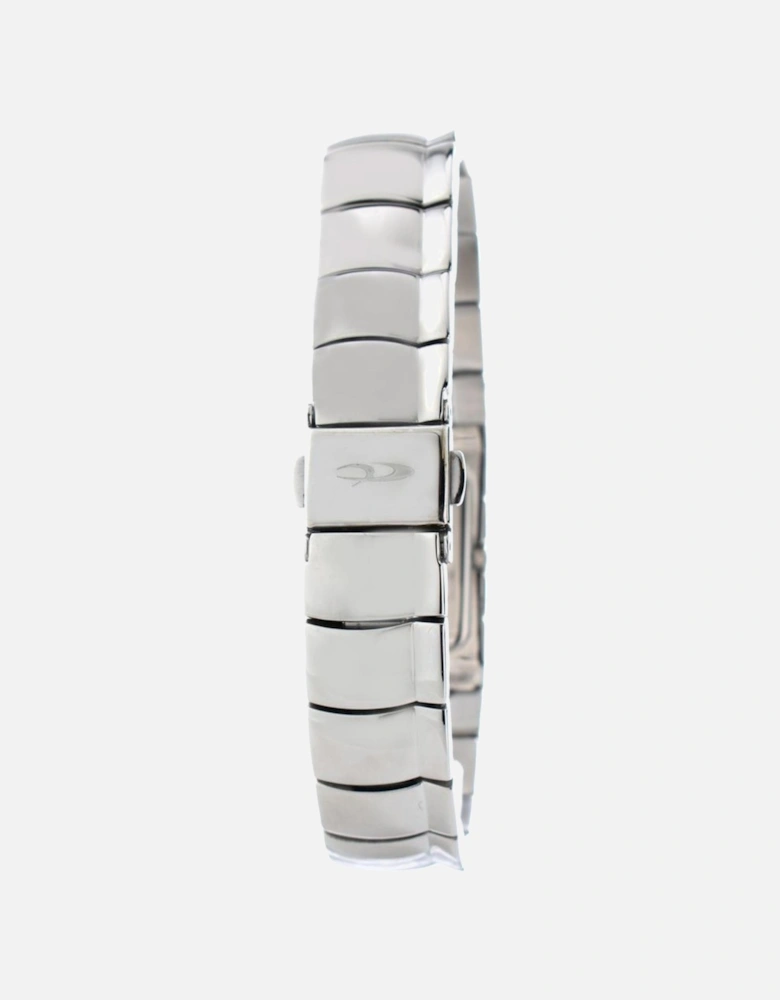 Steel Quartz Analog Watch with Blue Dial Women - Silver Watches