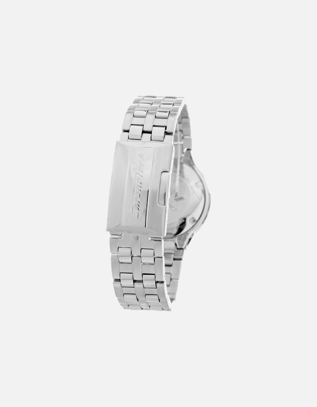 Steel Quartz Analog Watch with Blue Dial Unisex - Silver Unisex