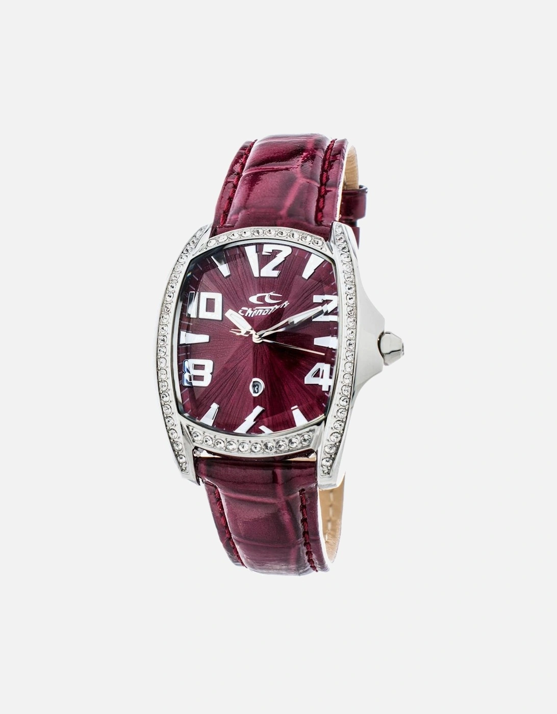 Quartz Analog Steel Case Leather Bracelet Watch Unisex - Red Unisex, 3 of 2