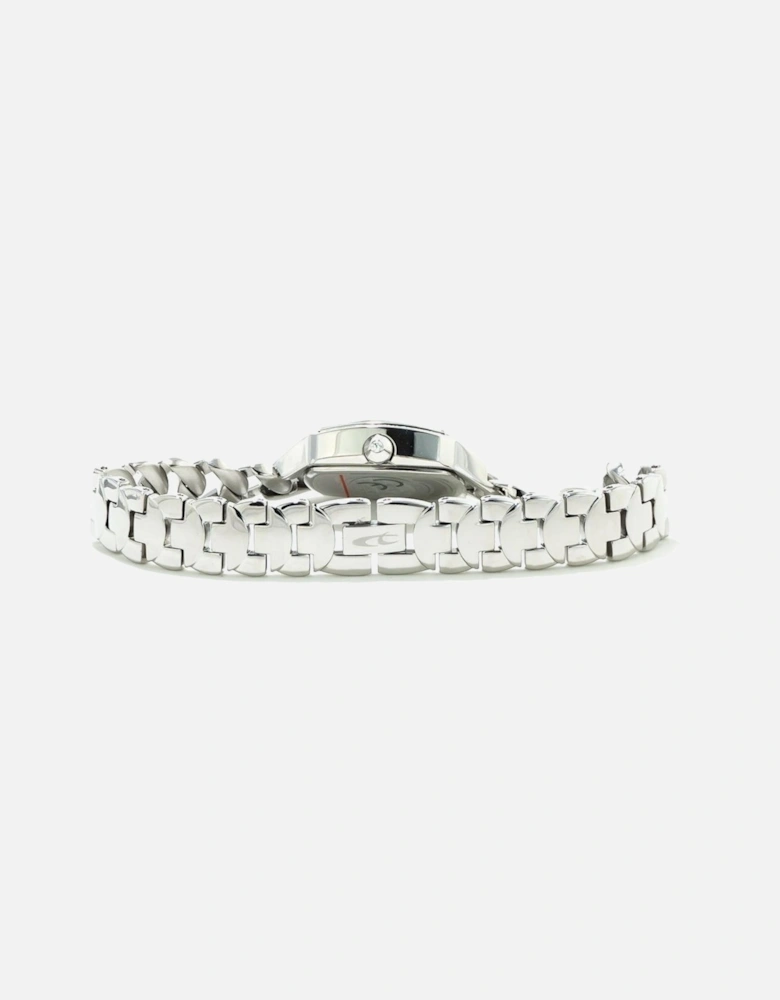 Quartz Analog Steel Case Watch Women - Silver Watches