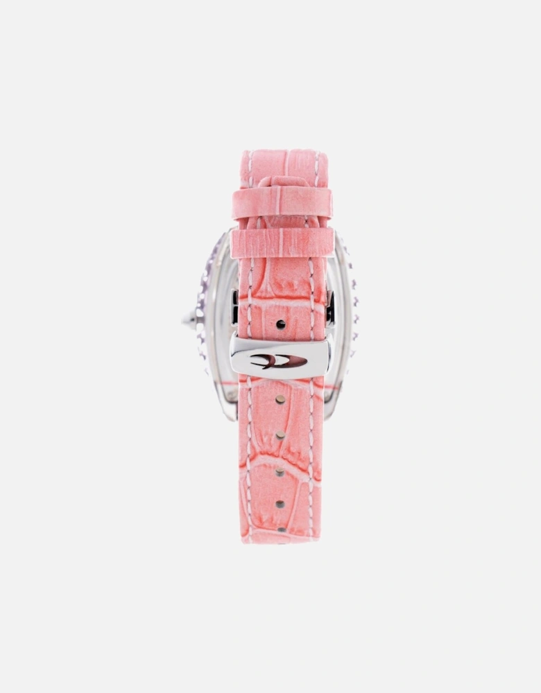 Quartz Analog Steel Case Leather Bracelet Watch Women - Multicolor