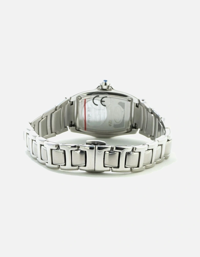Steel Quartz Analog Watch with Green Dial Women - Silver Watches