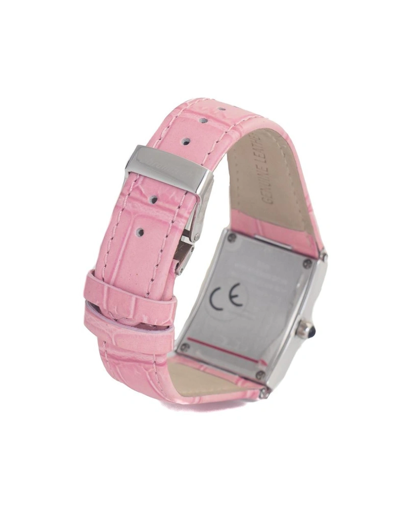 Quartz Analog Steel Case Leather Bracelet Watch Women - Multicolor