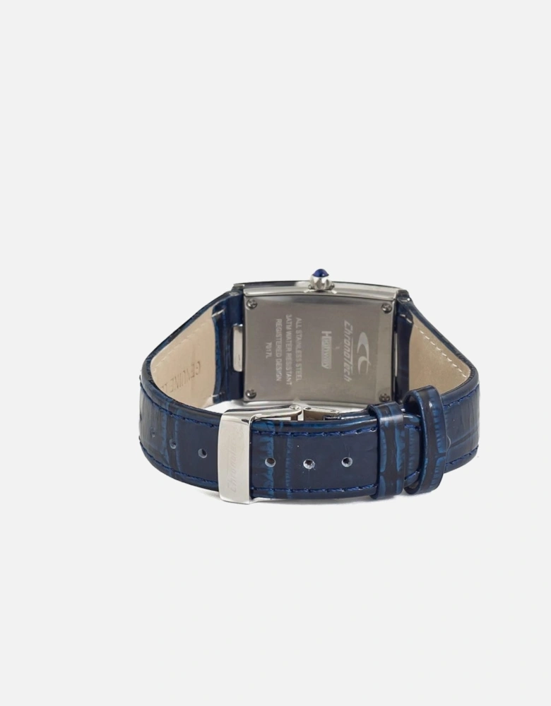 Stainless Steel Case Quartz Analog Watch Women - Blue Watches